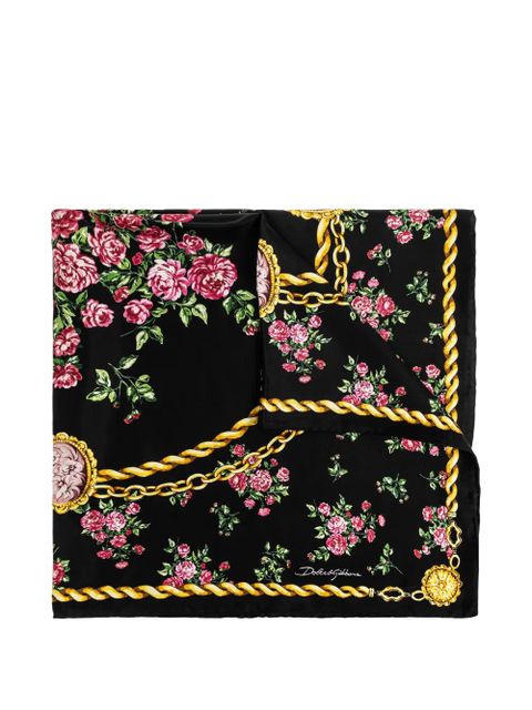 Dolce & Gabbana floral scarf - Black - zdjęcie produktu nr 1