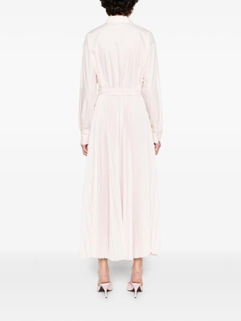 TWINSET belted pleated shirt dress - Pink