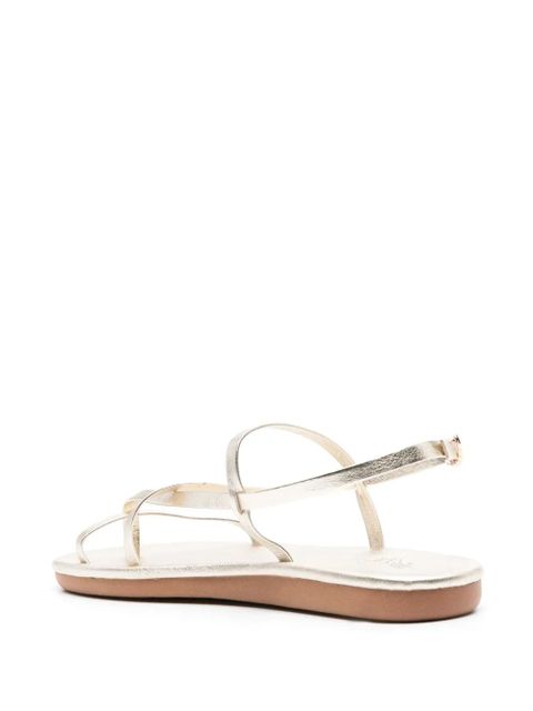 Ancient Greek Sandals Alethea flat leather sandals - Gold