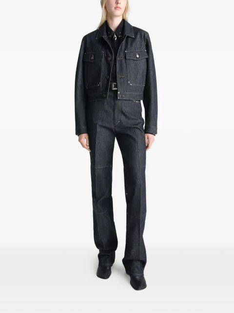 LEMAIRE studded cropped denim jacket - Blue - zdjęcie produktu nr 2