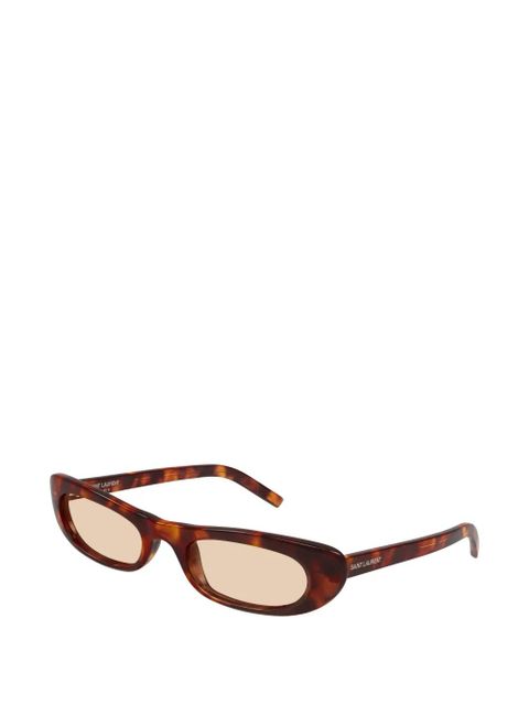 Saint Laurent Eyewear 557 oval-frame sunglasses - Brown - zdjęcie produktu nr 2