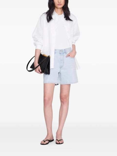 ANINE BING Noelle croc-embossed flat sandals - Black - zdjęcie produktu nr 2