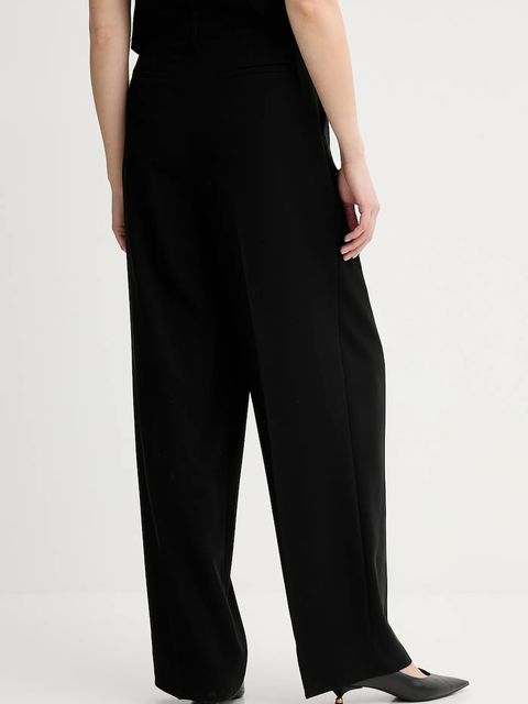 MICHAEL Michael Kors spodnie damskie kolor czarny szerokie high waist MR530RCENX