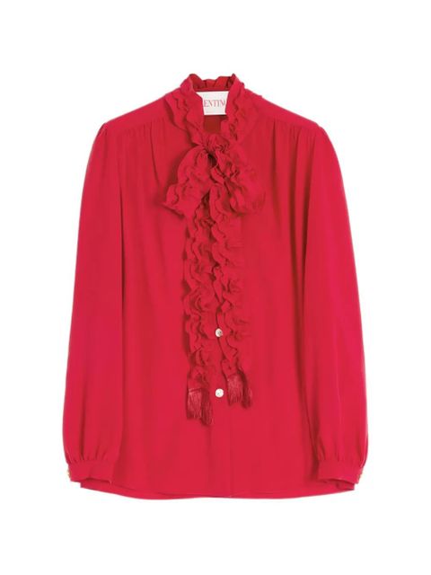 Valentino Garavani Crepe de Chine shirt - Red - zdjęcie produktu nr 1