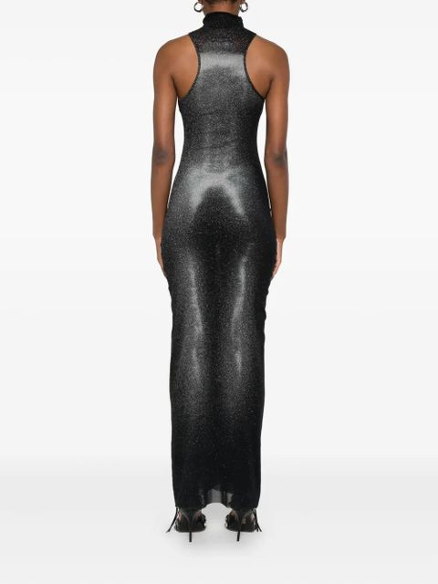 Jean Paul Gaultier high-neck body-print dress - Black