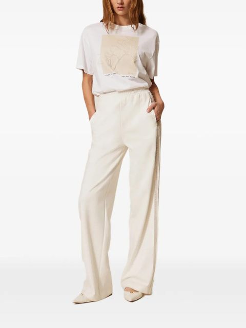 TWINSET pleated lace-side trousers - Neutrals - zdjęcie produktu nr 2