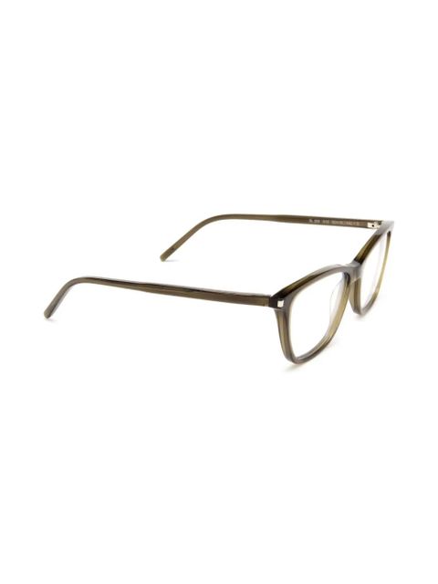 Saint Laurent Eyewear transparent square glasses - Green