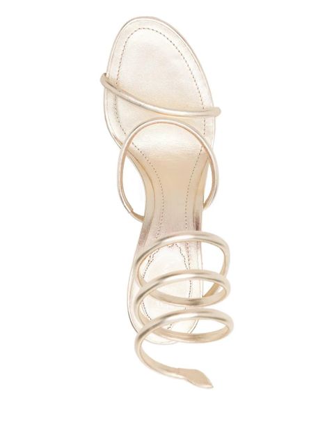 René Caovilla 80mm Cleo heeled sandals - Gold