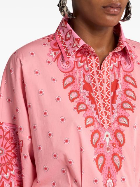 ETRO paisley-print shirt dress - Pink