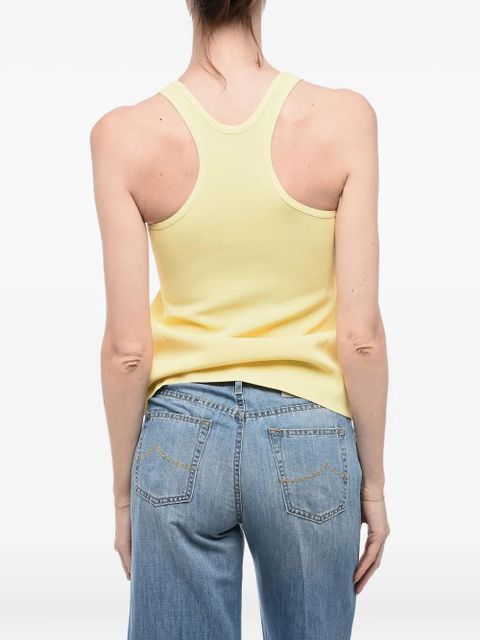 Jil Sander ribbed racer-back top - Yellow