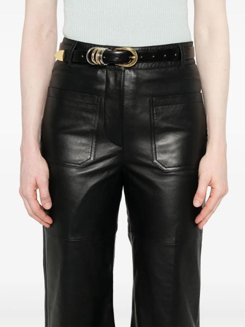 Victoria Beckham leather trousers - Black