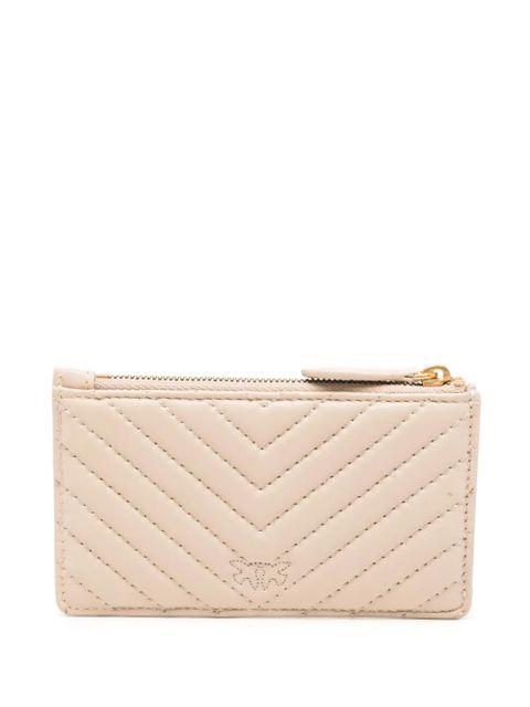 PINKO zipped chevron card holder - Neutrals - zdjęcie produktu nr 2