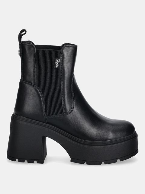 Buffalo sztyblety Mila Chelsea damskie kolor czarny na słupku 1220083-BLK - zdjęcie produktu nr 2