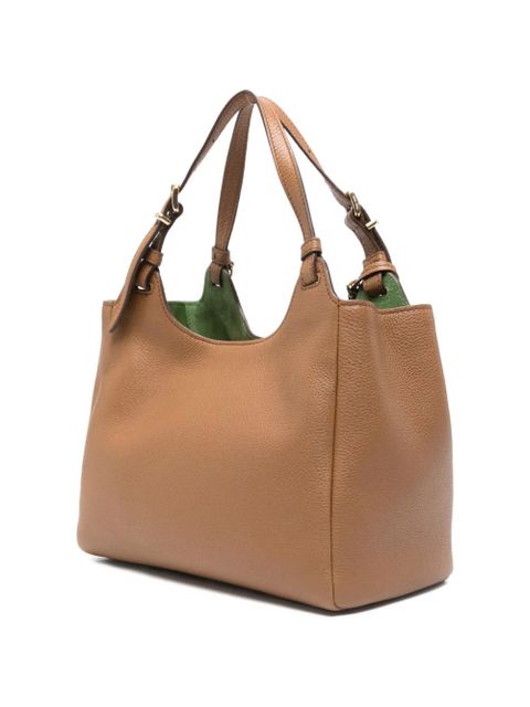 Miu Miu padlock-detail leather shoulder bag - Brown