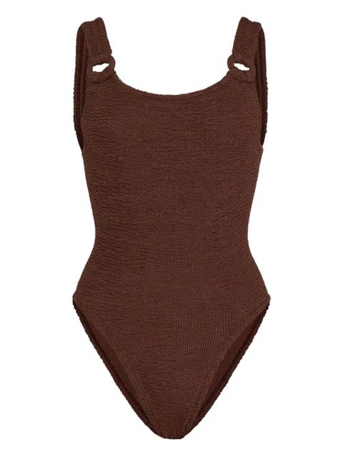 Hunza G Domino tonal-hoop swimsuit - Brown - zdjęcie produktu nr 1