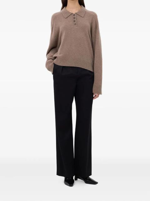 LouLou de Saison ribbed-hem polo top - Neutrals - zdjęcie produktu nr 2