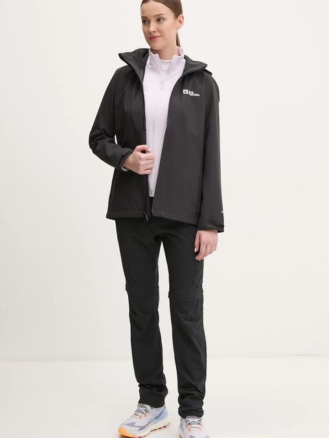 Jack Wolfskin kurtka outdoorowa Trailtime 2L kolor czarny A63902 - zdjęcie produktu nr 2