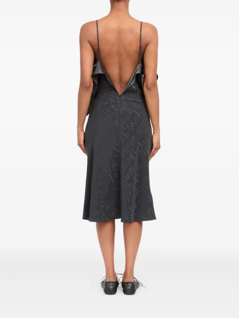 MM6 Maison Margiela ruffled strap midi dress - Grey