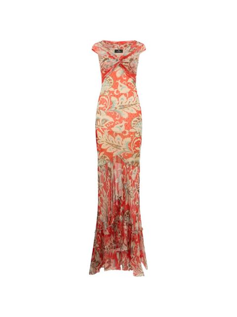 ETRO floral-print maxi dress - Red - zdjęcie produktu nr 1