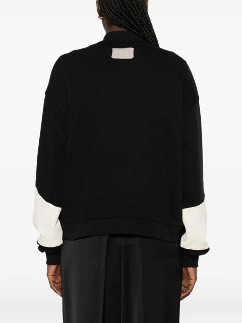 Aya Muse collared patched polo shirt - Black