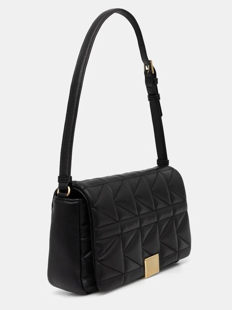 Karl Lagerfeld torebka skórzana kolor czarny 246W3091 - zdjęcie produktu nr 2