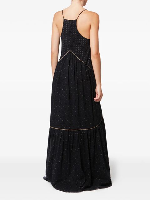 MARANT ÉTOILE Vasma ruffled V-neck maxi dress - Black