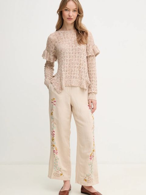 Hoss Intropia spodnie lniane - zdjęcie produktu nr 1