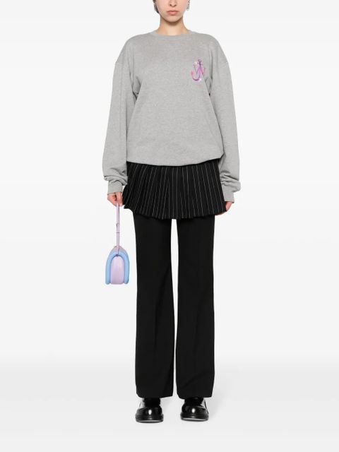 JW Anderson embroidered-logo cotton sweatshirt - Grey - zdjęcie produktu nr 2