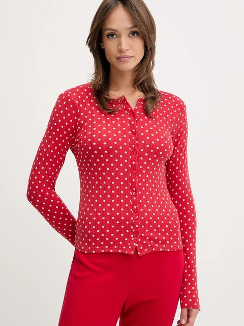 Abercrombie & Fitch longsleeve piżamowy damska kolor czerwony KI146-5107-500 - zdjęcie produktu nr 1