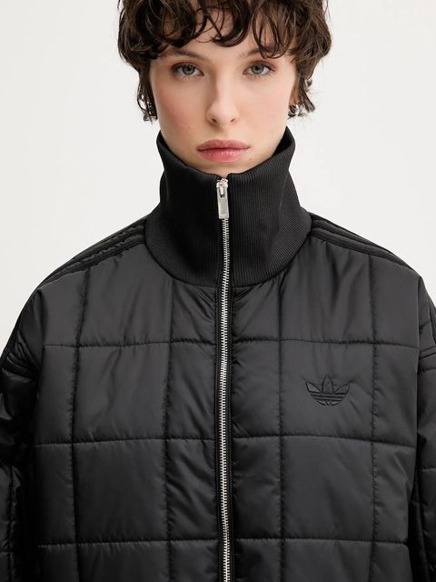 adidas Originals kurtka Quilted Jkt kolor czarny przejściowa oversize JX8825