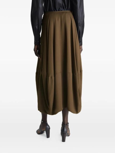 LEMAIRE balloon midi skirt - Brown