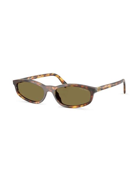 Miu Miu Eyewear tortoiseshell-effect sunglasses - Brown - zdjęcie produktu nr 2