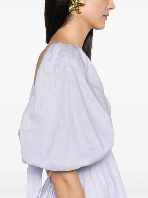 ZIMMERMANN Halliday linen minidress - Purple - zdjęcie produktu nr 2