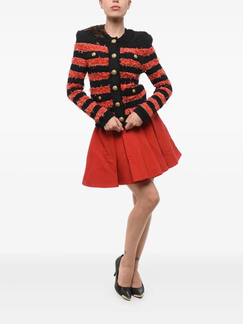 Balmain striped button-embellished cardigan - Red - zdjęcie produktu nr 2