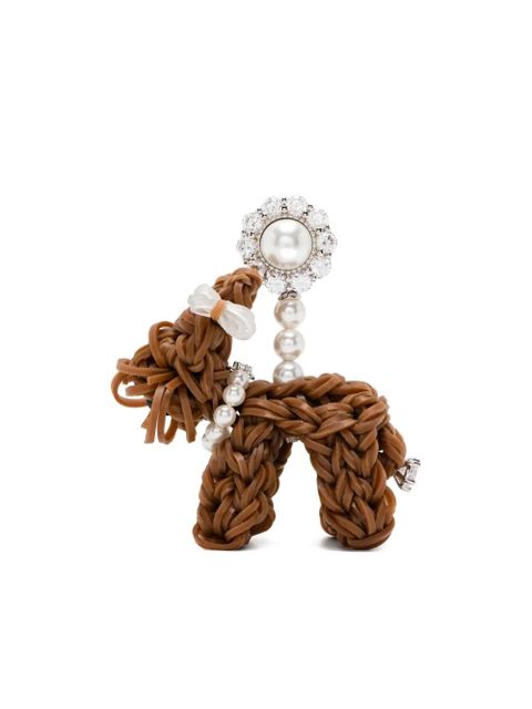 SHUSHU/TONG puppy earrings - Brown - zdjęcie produktu nr 1