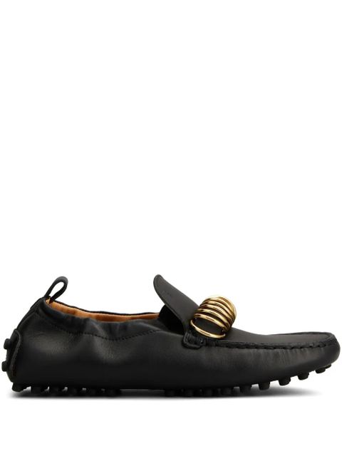 Tod's ring-embellished loafers - Black - zdjęcie produktu nr 1