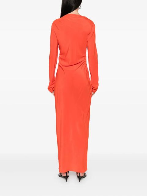 SIR. Fresca gathered midi dress - Orange