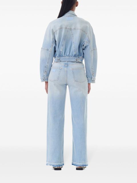 GANNI cropped denim jacket - Blue