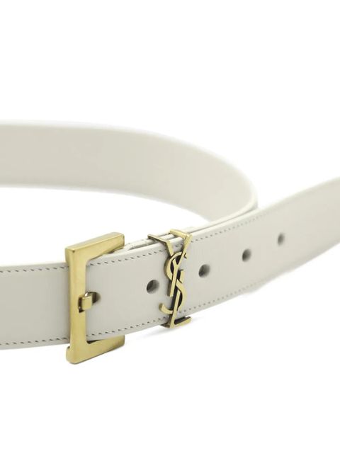 Saint Laurent Cassandre monogram buckle belt - White - zdjęcie produktu nr 2
