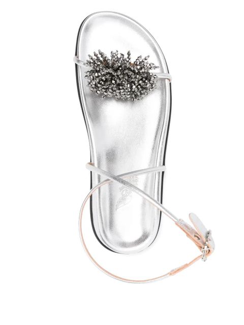 Ancient Greek Sandals bead-embellished ankle-strap sandals - Silver - zdjęcie produktu nr 2