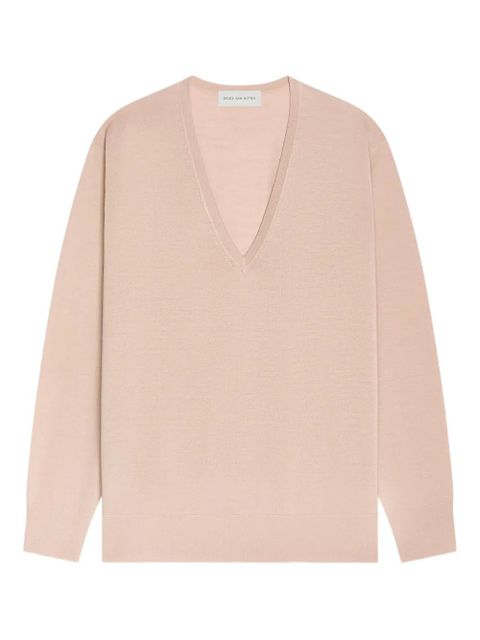 DRIES VAN NOTEN v-neckline sweater - Neutrals - zdjęcie produktu nr 1