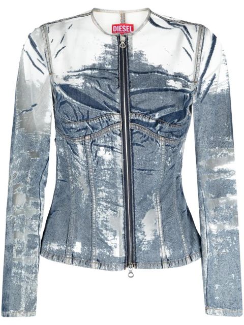 Diesel Milly denim fitted jacket - Blue - zdjęcie produktu nr 1