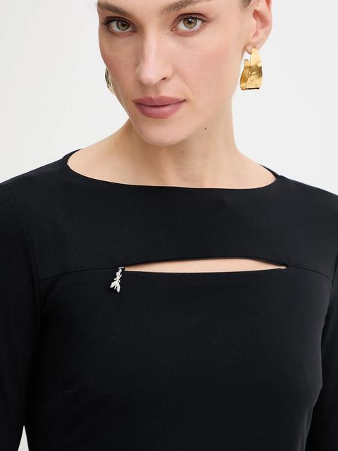 Patrizia Pepe sukienka kolor czarny mini dopasowana 8A1496 J129