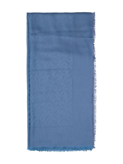 Longchamp fringed shawl - Blue - zdjęcie produktu nr 1