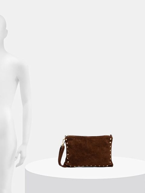 Answear.LAB torebka zamszowa kolor brązowy