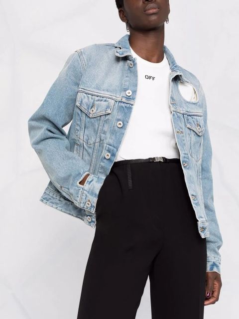 Off-White ribbed logo-print T-shirt