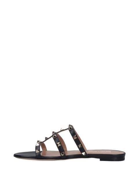 Valentino Garavani Rockstud three-strap sandals - Black