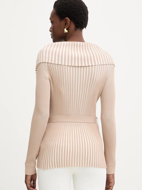 Liu Jo kardigan damski kolor beżowy TA6116 MS55N