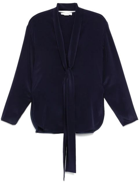 Victoria Beckham scarf-detail blouse - Blue - zdjęcie produktu nr 1