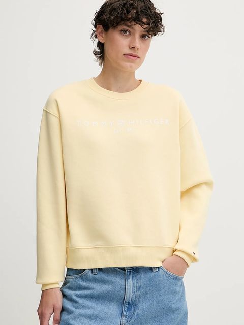 Tommy Hilfiger bluza damska kolor żółty z nadrukiem WW0WW39791 - zdjęcie produktu nr 1